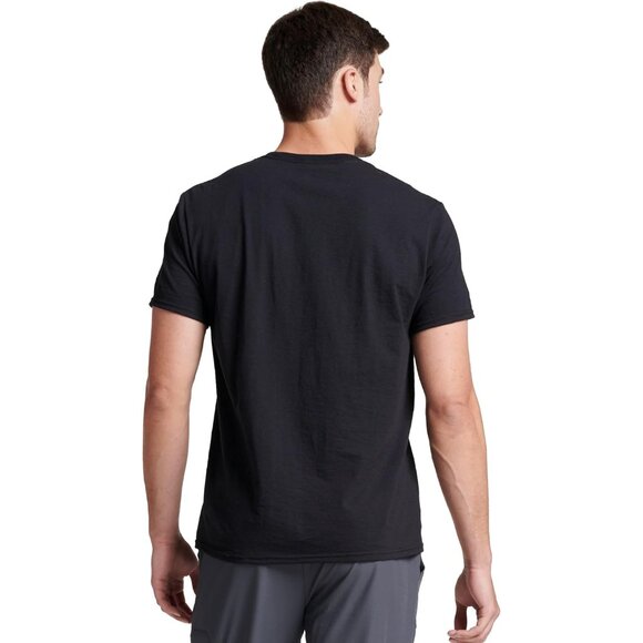 Russell Athletic Men's Black Imported Pull On Dri-power Short Sleeve Tees - Picture 4 of 5